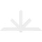 Ekena Millwork Kennewick Architectural Grade PVC Gable Bracket, 84"W x 42"H x 2"D x 6"F, 12/12 Pitch GBP084X42X0206KEN00 - alternate 3